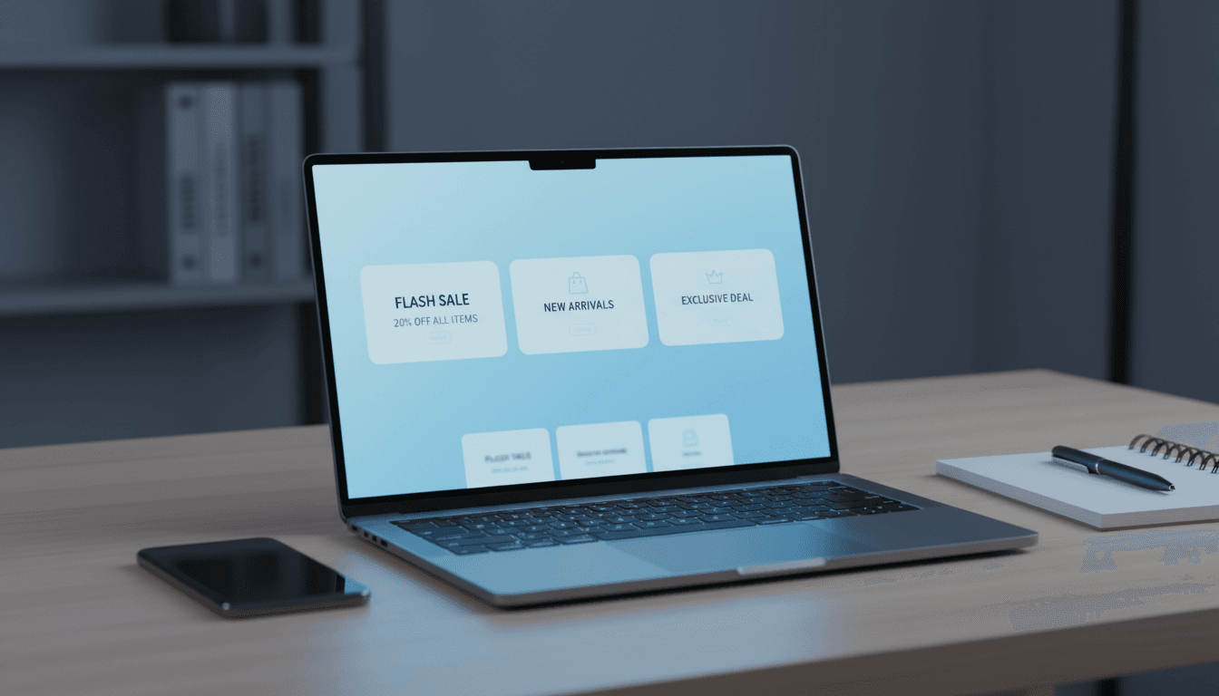 Laptop screen displaying multiple funding offers